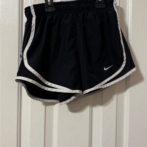 Nike Women's Black and White Athletic Shorts